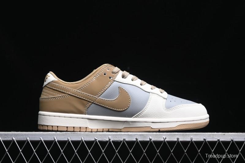 Nike SB Dunk Low BAPE Collaboration - Beige Grey Brown Anniversary Customized Low-Top Casual Sneakers - BB8969-006