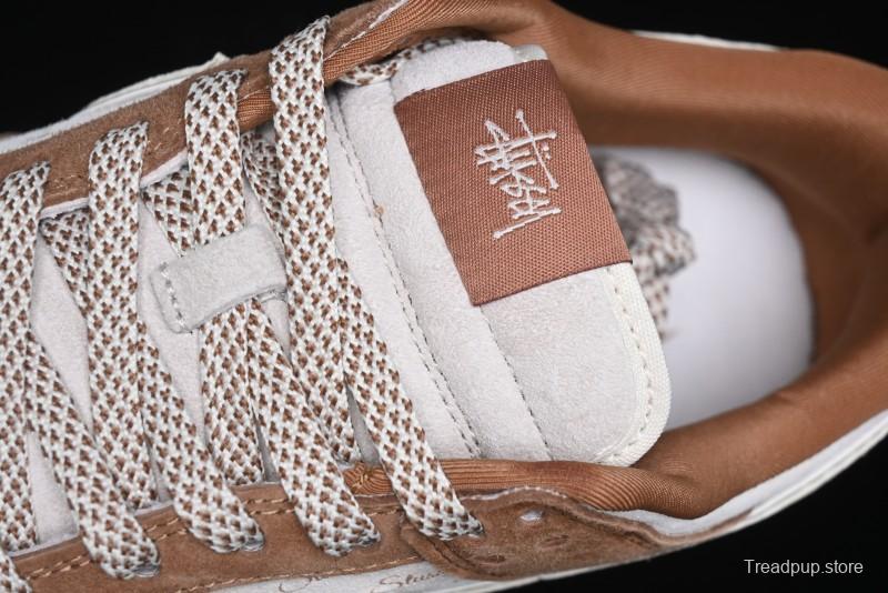 Nike SB Dunk Low Stussy Collaboration - Mummy Brown Anniversary Custom Low-Top Casual Sneakers - XX3168-601