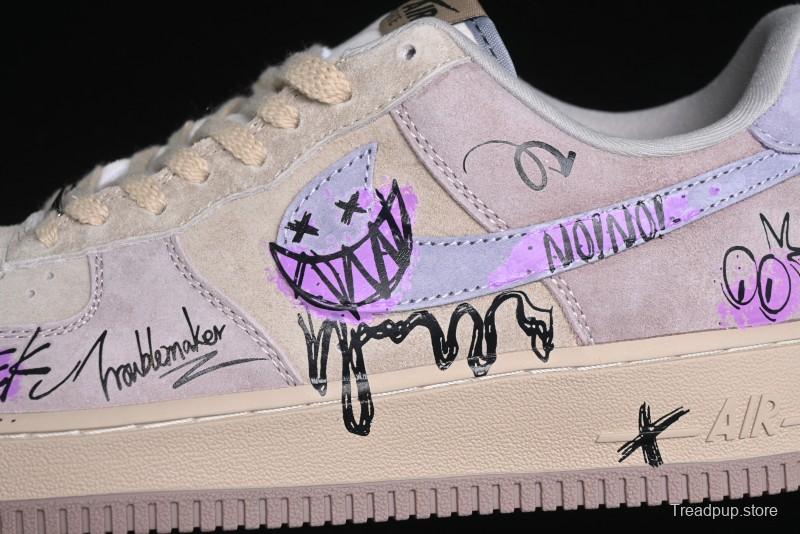 Nike Air Force 1 '07 Low Purple Taro Demon Casual Sneakers - ZB2121-301
