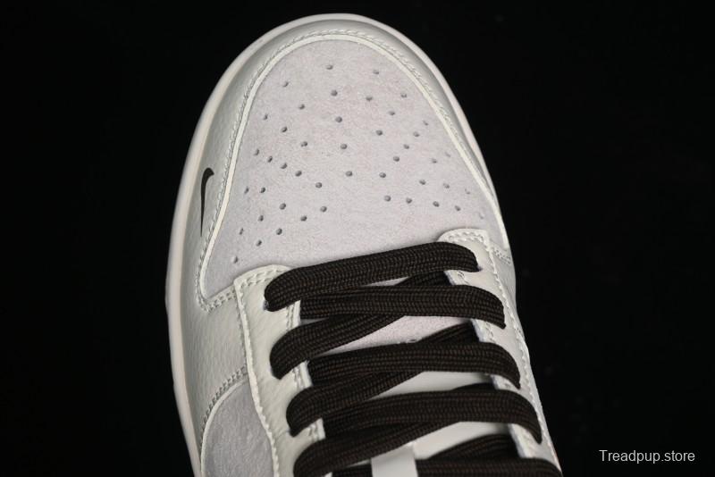 Nike SB Dunk Low Dior Collection - Beige Brown Swoosh Anniversary Custom Low-Top Casual Skate Shoes - XD6188-046