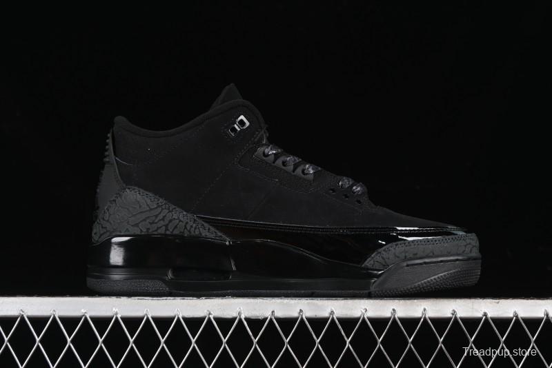 Nike Air Jordan 3 Retro Basketball Shoes in Midnight Black - CT8532-001