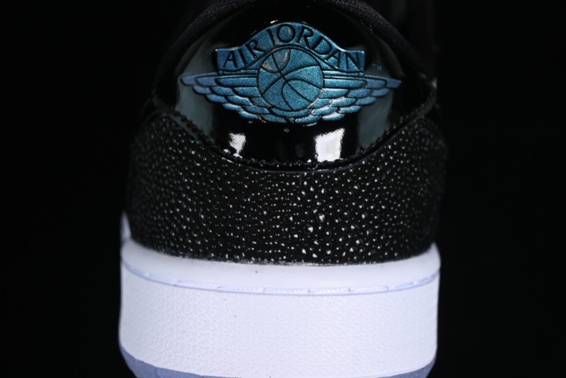 Nike Air Jordan 1 Low Golf AJ1 Golf Shoes with Laser Leather Black Double Hook - FZ4159-100