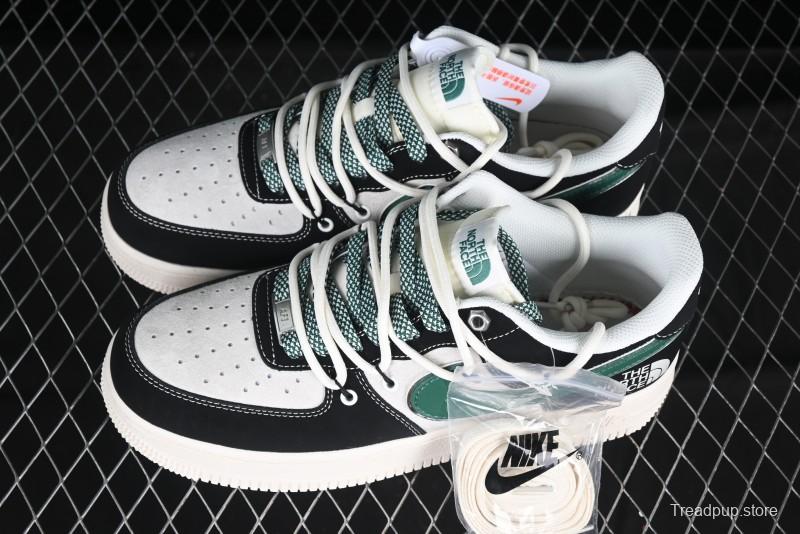 Nike Air Force 1 '07 Low The North Face Collaboration Black Green Lace-Up Low-Top Casual Sneakers - SJ1198-110