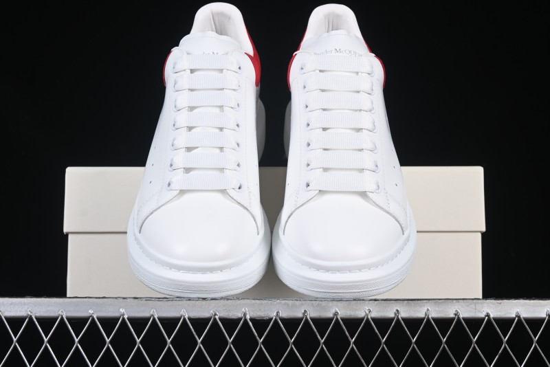 Alexander McQueen Oversized Sneakers with Red Suede Heel Detail - D.E5