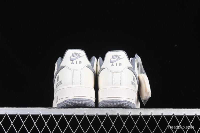 Nike Air Force 1 '07 Low UN Collaboration Pigskin Grey Stitch Low-Top Casual Sneakers - BB7518-018