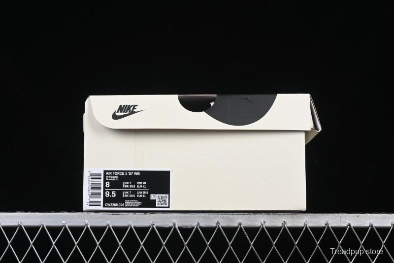 Nike Air Force 1 '07 Low Casual Sneakers with White & Blue Swoosh - CW2288-026