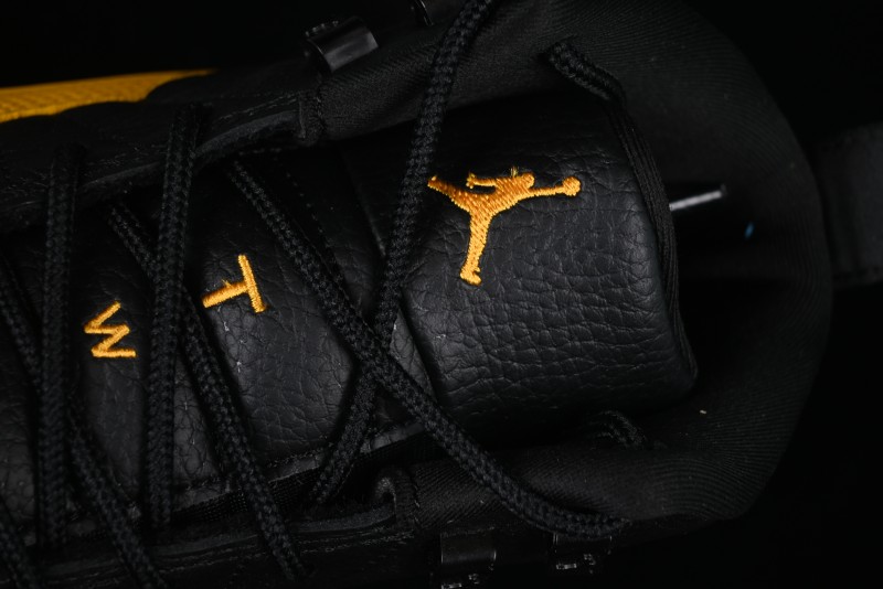 Nike Air Jordan 12 Retro Basketball Shoes in Black and Yellow - 130690-070