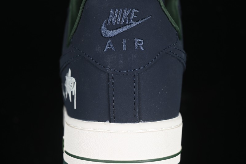 Nike Air Force 1 '07 Low Stussy Collaboration Explosive Blue Low-Top Casual Sneakers - KK1988-040