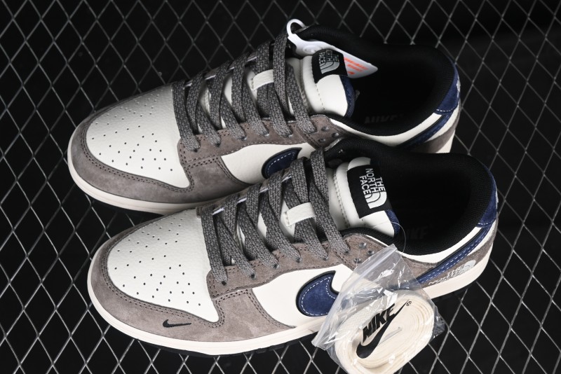 Nike SB Dunk Low The North Face Collaboration - Mysterious Grey Anniversary Edition Customized Low-Top Casual Skate Shoes - XS1086-006