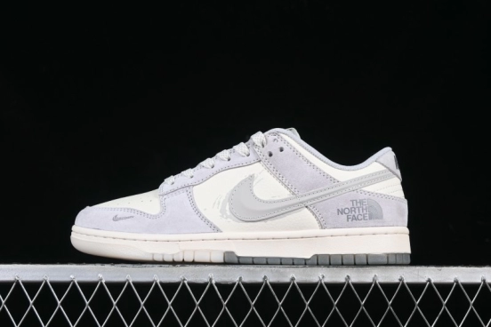 Nike SB Dunk Low The North Face Graffiti Grey Check Anniversary Customized Low-Top Casual Skate Shoes - DM6868-017