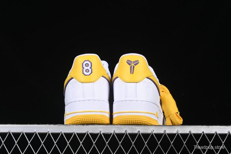 Nike Air Force 1 '07 Low Kobe Casual Sneakers with Full-Layer Leather and Full-Length Air Cushion - FZ1151-100