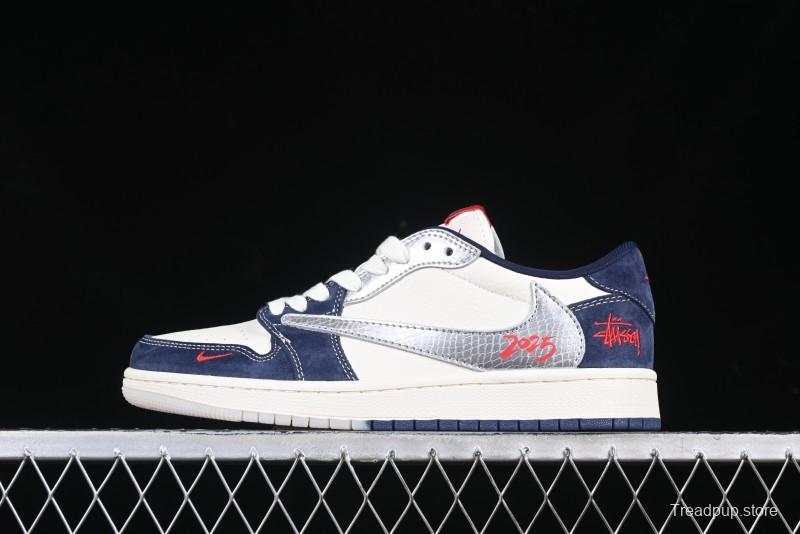 Nike Travis Scott x Fragment Design x Air Jordan 1 Low OG SP AJ1 Retro Sneakers - DM9288-008