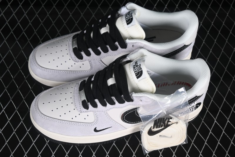 Nike Air Force 1 '07 Low The North Face Collaboration Beige Grey Carbon Black Swoosh Low-Top Casual Sneakers - XZ6188-916