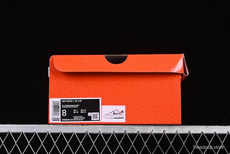 Nike Air Force 1 '07 Low Supreme Collaboration Grey Snake Scale Low-Top Casual Sneakers - DM6688-010