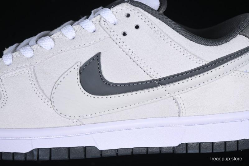 Nike Dunk Low 85 Double Swoosh White Grey SB Low Top Casual Skate Shoes - HV1800-101