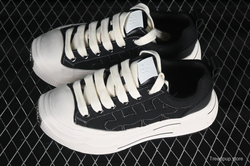 Shoot Brand Resonance Black Plum Retro Comfort Leather Anti-Slip Elevated Low-Top Casual Skate Shoes - AJD4