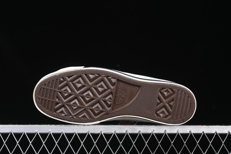 A Ma Maniere x Nike x Converse Chuck 70 High Top Sneakers with Leather and Velvet Swoosh Logo - A13388C