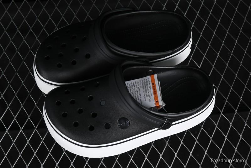 Crocs Crocband Platform Rainbow Comfortable Thick-Soled Clogs - B.D4