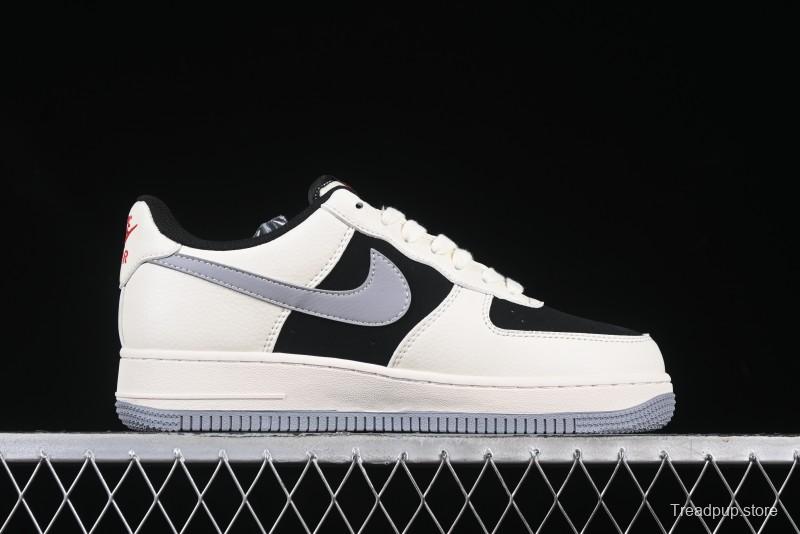Nike Air Force 1 '07 Low Stussy Collaboration Beige Grey Black Low-Top Casual Sneakers - XZ6188-766