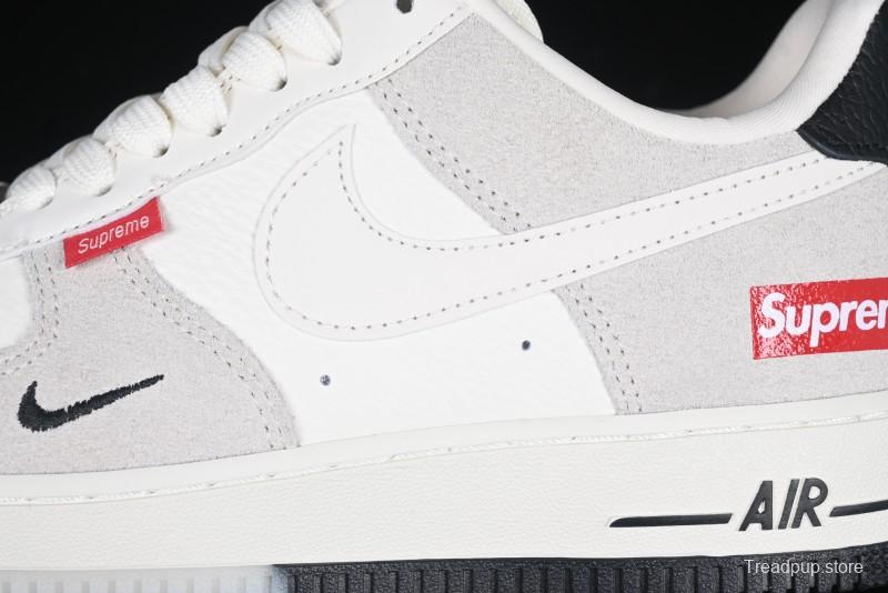 Nike Air Force 1 '07 Low Supreme Collaboration - Beige Grey Woven Label Casual Sneakers - CH6336-517