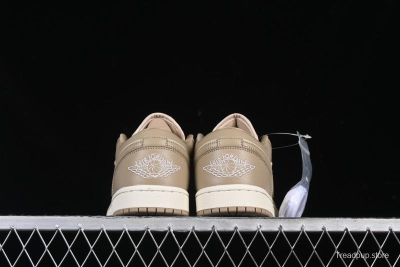Nike Air Jordan 1 Low AJ1 Wheat Color Low-Top Casual Sneakers - DC0774-203