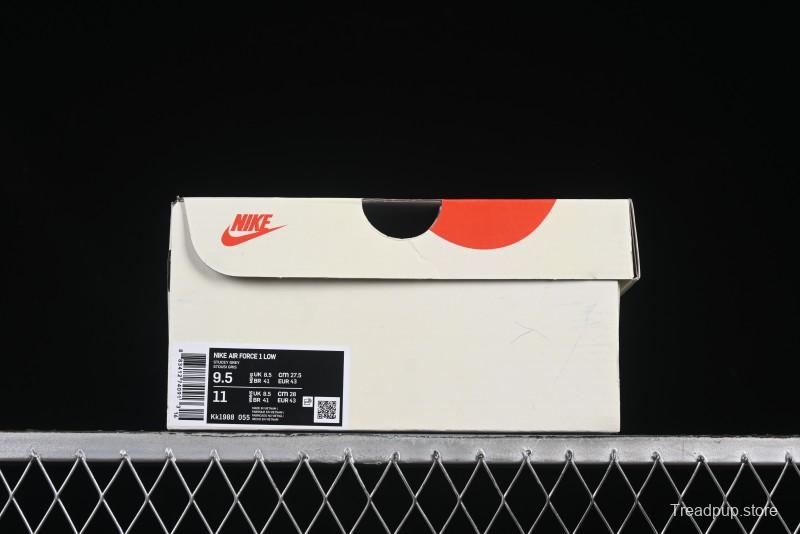 Nike Air Force 1 '07 Low Stussy Collaboration Galaxy Grey Low-Top Casual Sneakers - KK1988-055