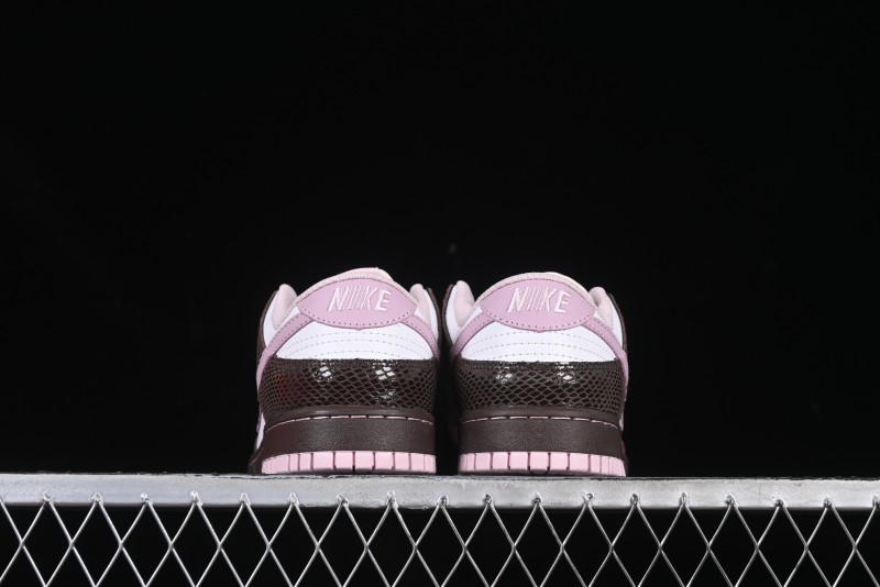 Nike Dunk Low Retro Sneakers in Grey Purple Snakeskin Leather - HV6932-299