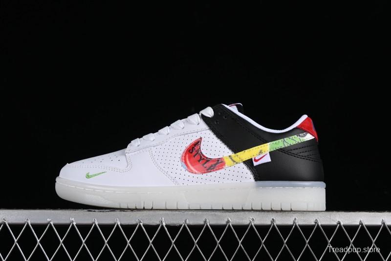 Nike SB Dunk Low Multi-Color Crystal Anniversary Customized Low-Top Casual Skate Shoes - JH8039-935