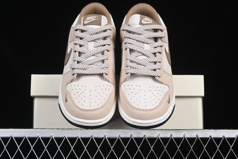 Nike SB Dunk Low Anniversary Edition Dark Swoosh Brown White Custom Low-Top Casual Skate Shoes - DJ2024-071