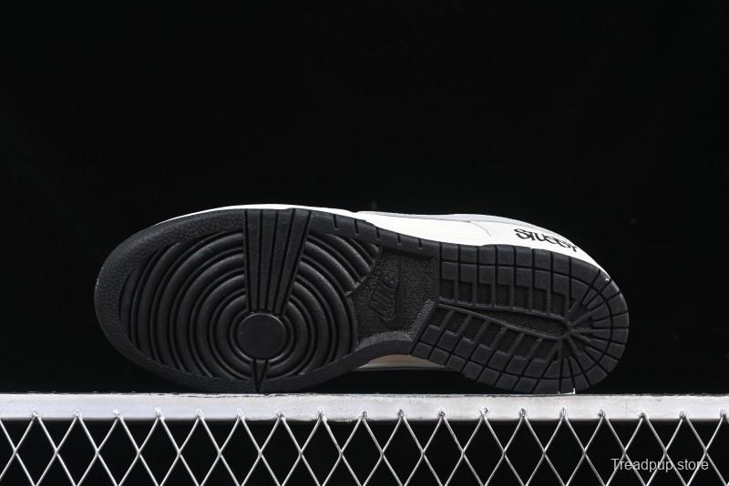 Nike SB Dunk Low Stussy Collaboration Grey Pig Suede Anniversary Custom Low-Top Casual Skate Shoes - DJ2024-061