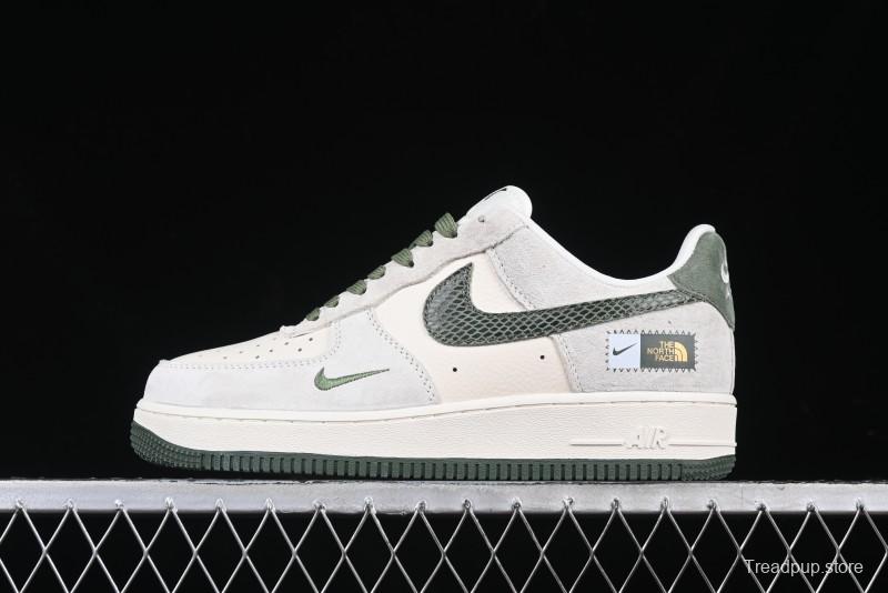 Nike Air Force 1 '07 Low The North Face Collaboration Green Snake Swoosh Casual Sneakers - DF0188-026