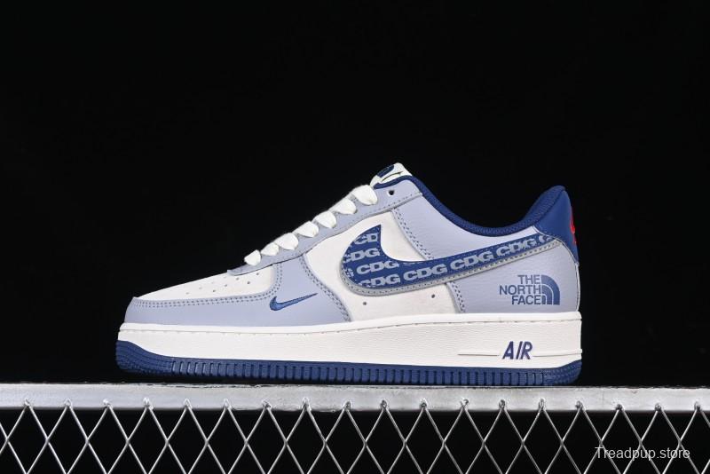 Nike Air Force 1 '07 Low The North Face x CDG Blue Double Swoosh Casual Sneakers - DM6688-019