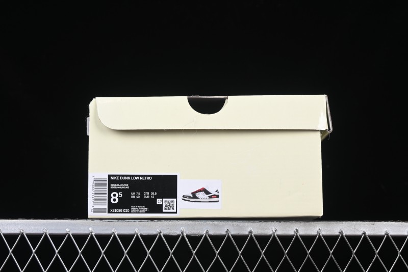 Nike SB Dunk Low Supreme Collaboration - Black Leather Texture Anniversary High-End Custom Low-Top Casual Skate Shoes - XS1086-020