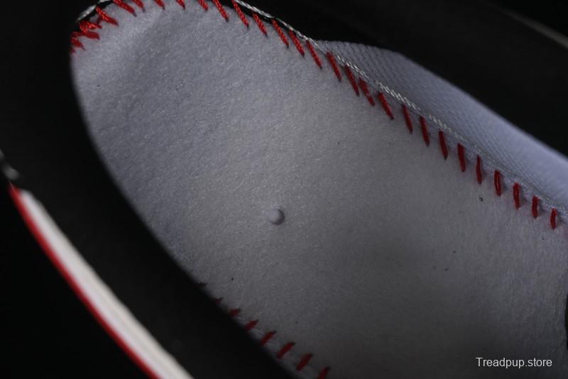 Nike Air Force 1 '07 Low Stussy Collaboration Black Stitch Red Swoosh Casual Sneakers - XS1958-518