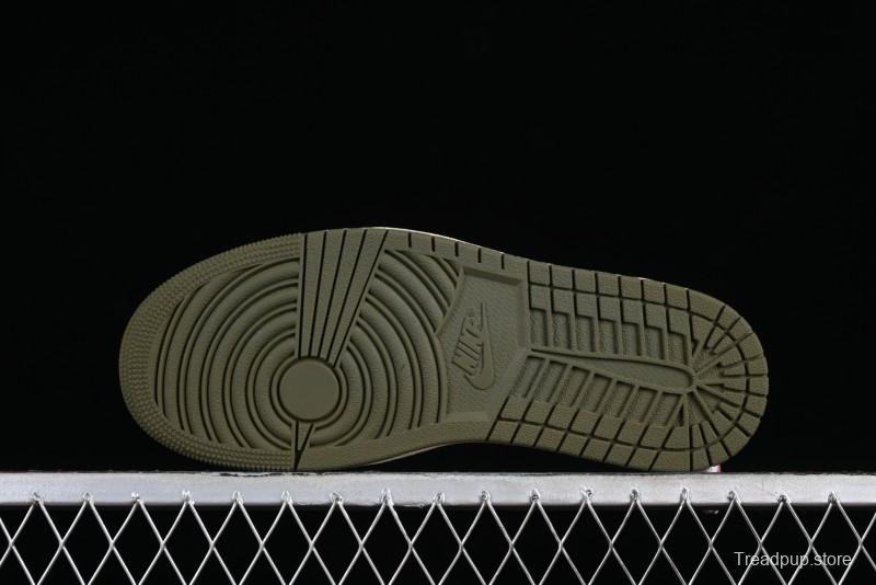 Nike Travis Scott x Air Jordan 1 Low OG AJ1 Reverse Swoosh Sneakers - DM7866-200