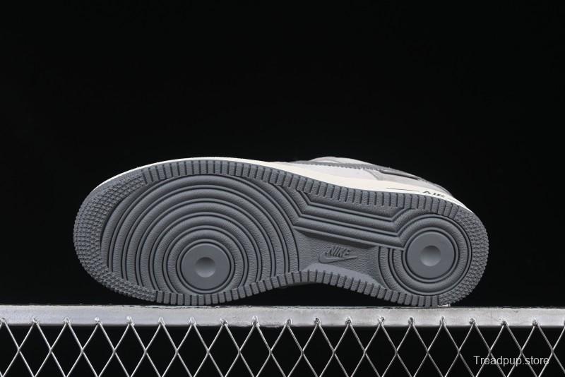 Nike Air Force 1 '07 Low Violent Bear Collaboration Grey Embroidered Swoosh Low-Top Casual Sneakers - KK1988-047