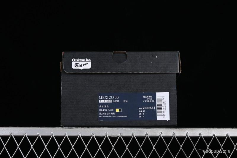 Onitsuka Tiger Mexico 66 Low-Top Leather Sneakers with Lace-Up Design - DL408-0490