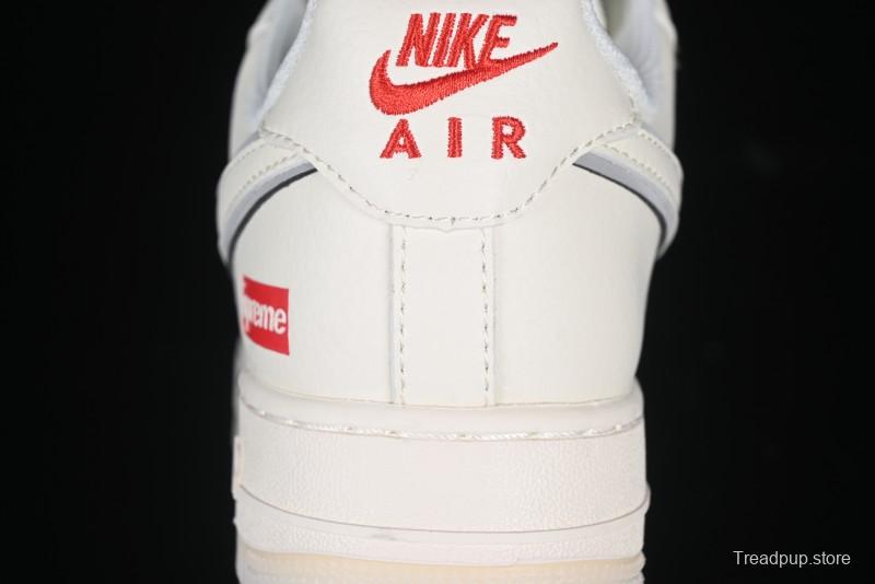 Nike Air Force 1 '07 Low Supreme Collaboration Off-White Crystal Custom Casual Sneakers - XZ6188-715