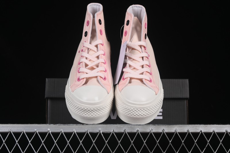 Converse Chuck 70 High Top Platform Sneakers in Pink Color Block Design - A14825C