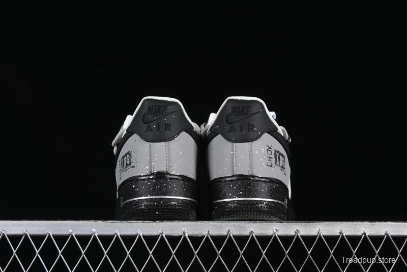 Nike Air Force 1'07 Low Star Graffiti Hand-Painted Casual Sneakers with Full-Length Air Cushion - XV7981-476