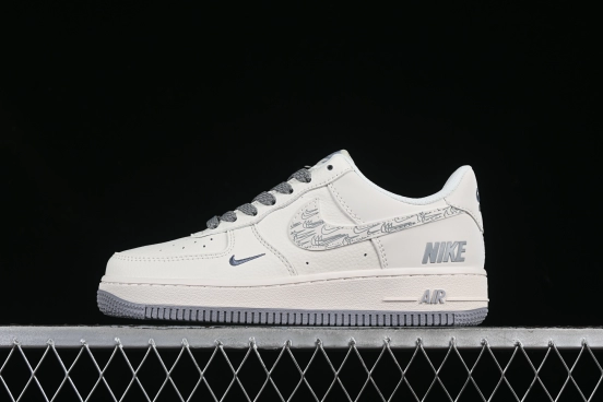 Nike Air Force 1 '07 Low Casual Sneakers in Light Grey with Mini Swoosh - HH7518-048