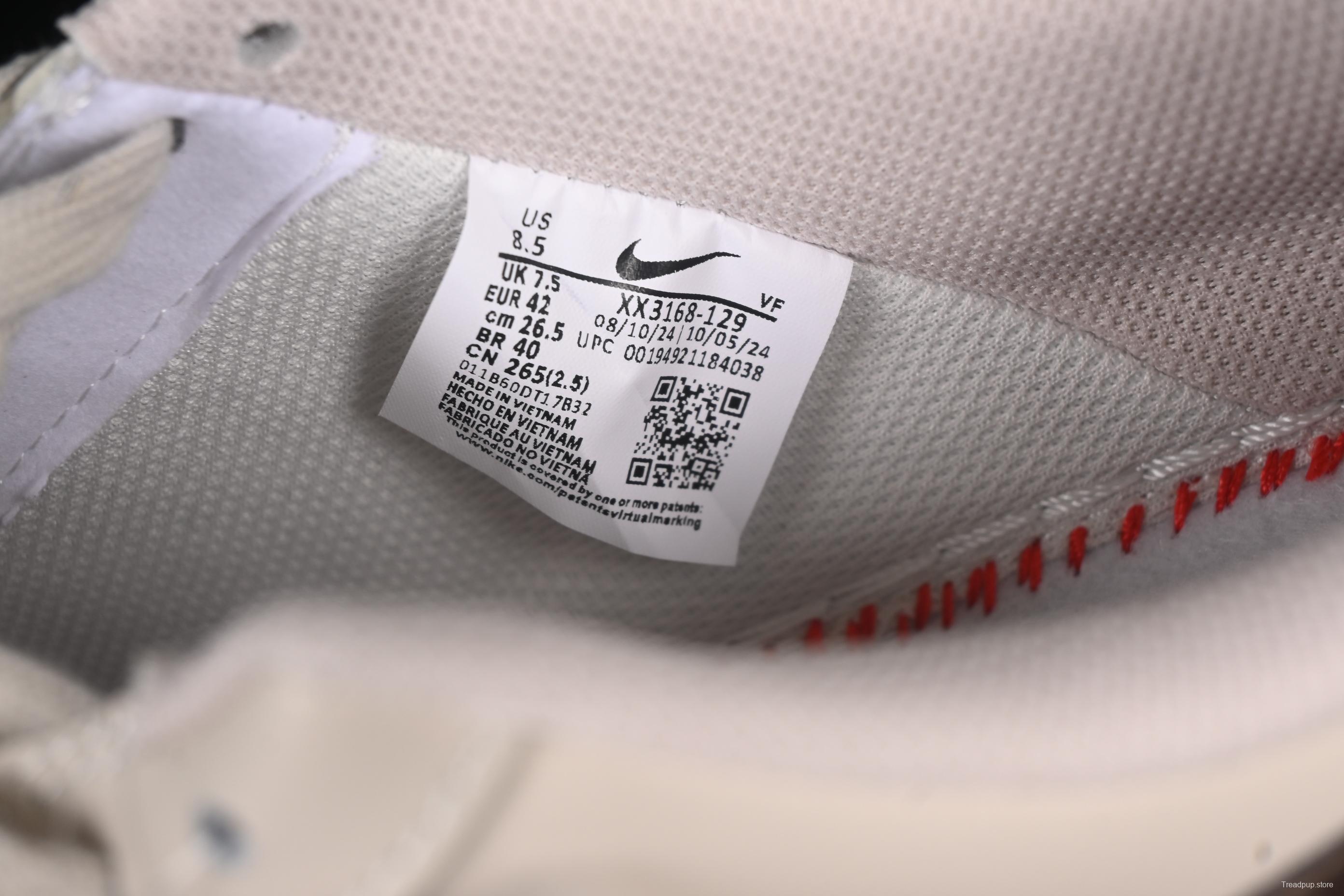 Nike Air Force 1'07 Low LV Collaboration Tan Brown Red Sole Casual Sneakers - XX3168-129