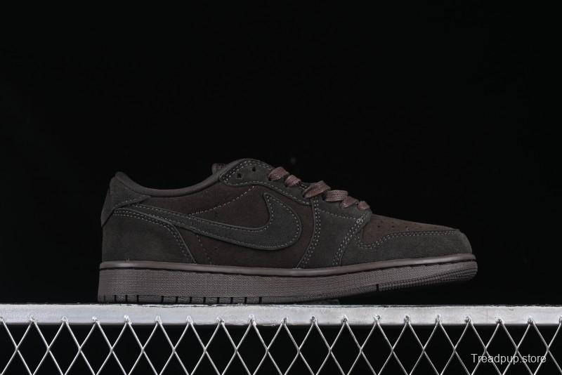 Nike Travis Scott x Air Jordan 1 Low OG AJ1 Reverse Swoosh Sneakers - DM7866-202