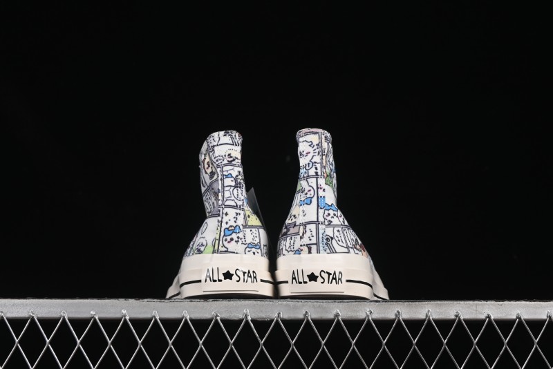 Converse Chiikawa x Converse All Star CM Hi Usagi Emoji Collaboration High Top Casual Sneakers - 1SE426