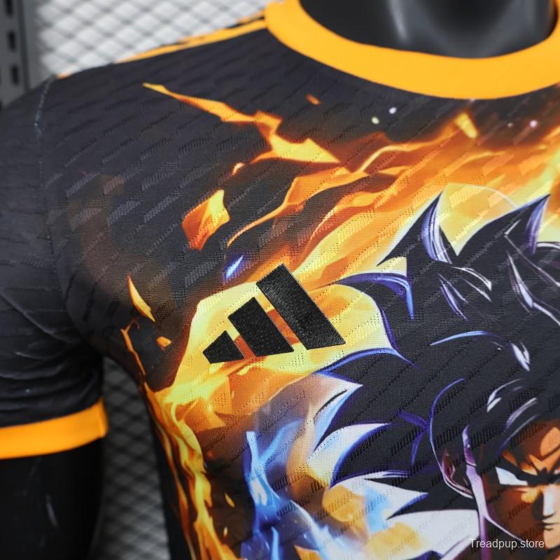 Player Version 2025 Japan Black with Anime Super Saiyan Design Jersey
