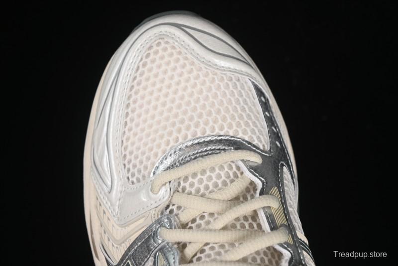 Asics Gel-Kayano 14 Running Shoes with Engineered Elastic Double-Layer Knit Upper and 3D Visible GEL Cushioning - 1201A019-200