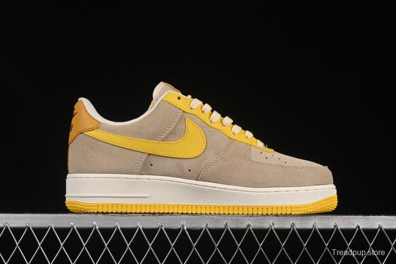 Nike Air Force 1'07 Low LV Collaboration Grey Yellow Casual Sneakers - HQ2037-322