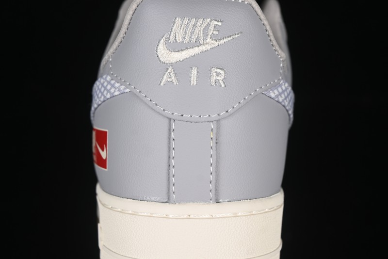Nike Air Force 1 '07 Low Supreme Collaboration Light Grey Gum Casual Sneakers - KK1988-075