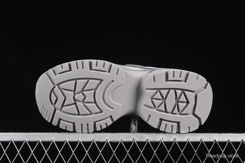 GG-CC Chunky Low Casual Fashion Sneakers with Thick Sole and Height Increasing Design - 2607 Silver