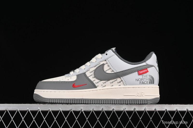 Nike Air Force 1'07 Low The North Face Collaboration Grey Multi-Tone Casual Sneakers - JJ2508-715